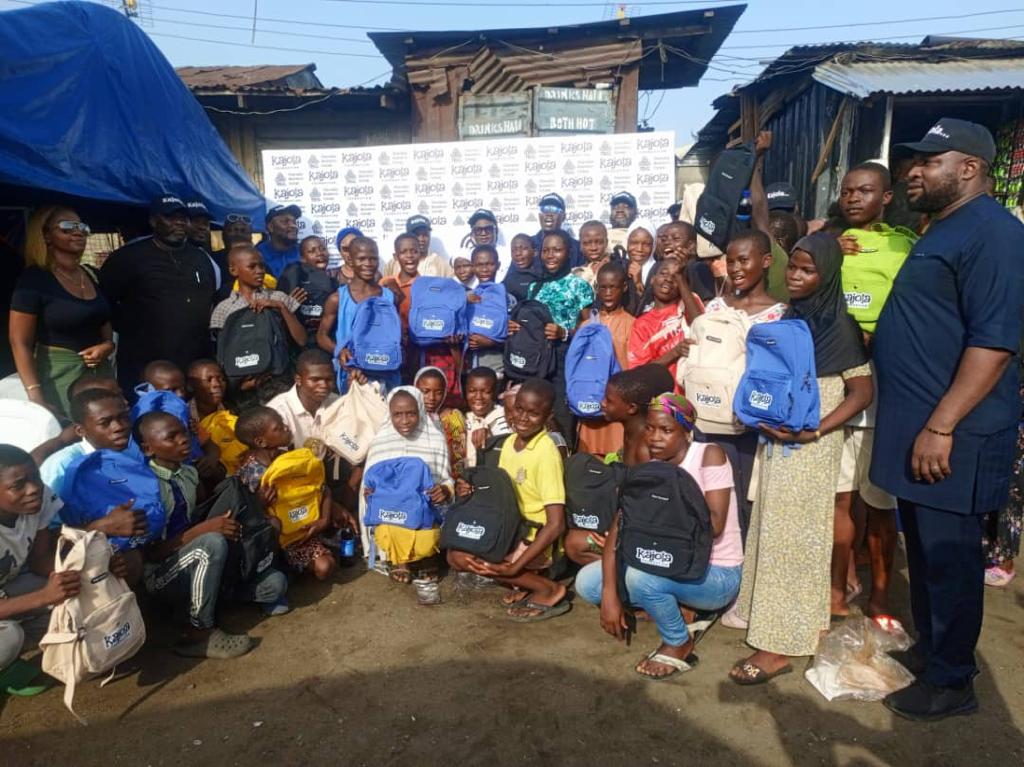 Kajola Foundation school bag outreach to students