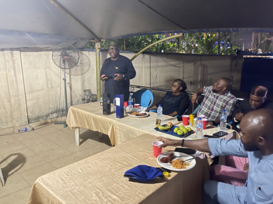 A TBG member addressing colleagues at a Thursday meeting