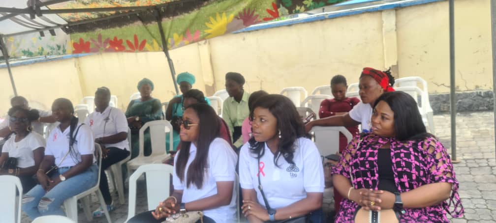 Women attending a health education session at the Kajola Foundation screening outreach