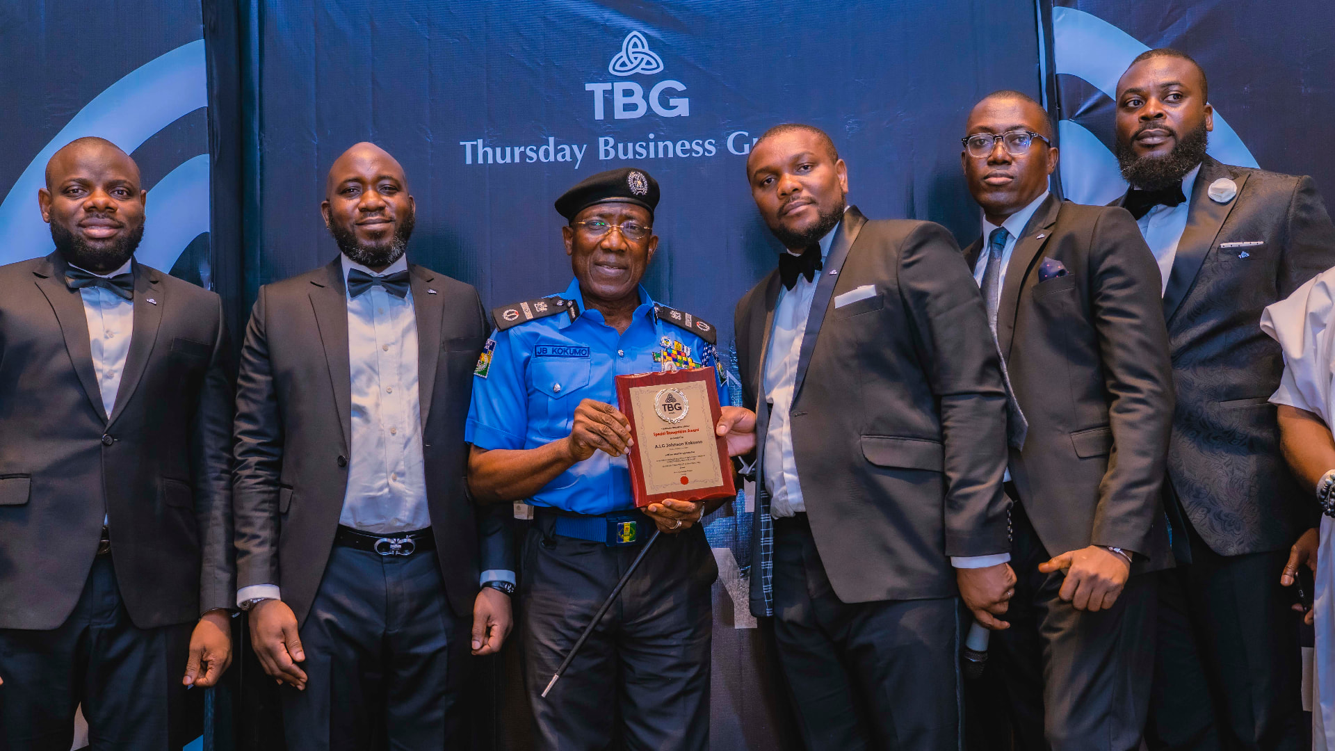 Special recognition award presentation at TBG Founders Day